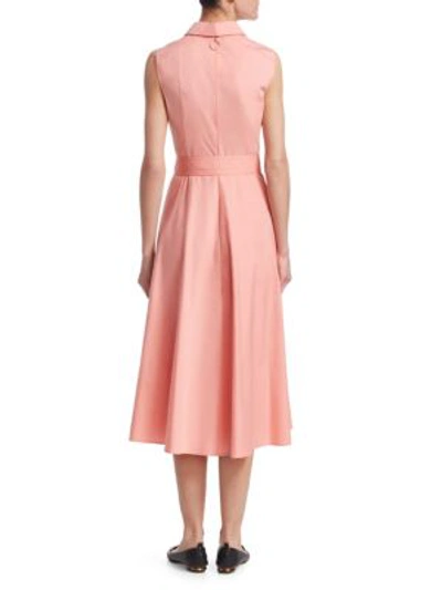 Shop Akris Punto Belted A-line Shirtdress In Peony