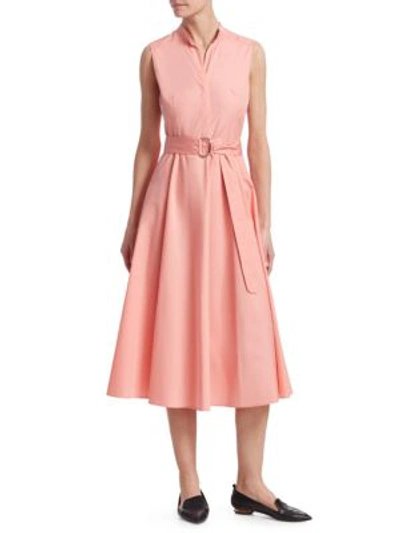 Shop Akris Punto Belted A-line Shirtdress In Peony