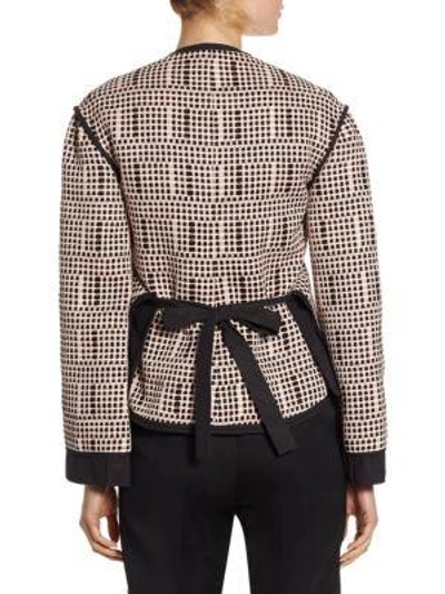 Shop Jil Sander Split-side Wool Jacket In Blush Multi