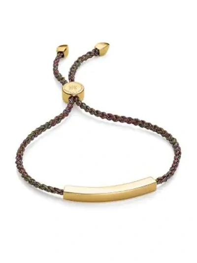 Shop Monica Vinader Women's 18k Yellow Goldplated Linear Friendship Bracelet In Gold Multi