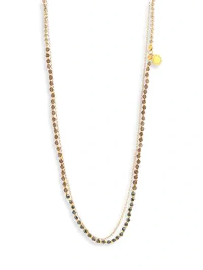 Shop Astley Clarke Twilight Degrade Biography Necklace In Gold Multi