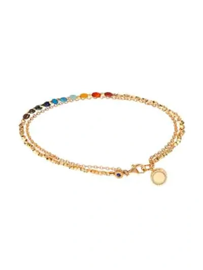 Shop Astley Clarke Biography Semi-precious Multi-stone & White Sapphire Cosmos Beaded Friendship Bracelet In Gold Multi