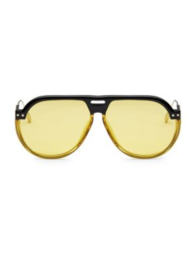 Shop Dior Club 3s 61mm Pilot Sunglasses In Yellow