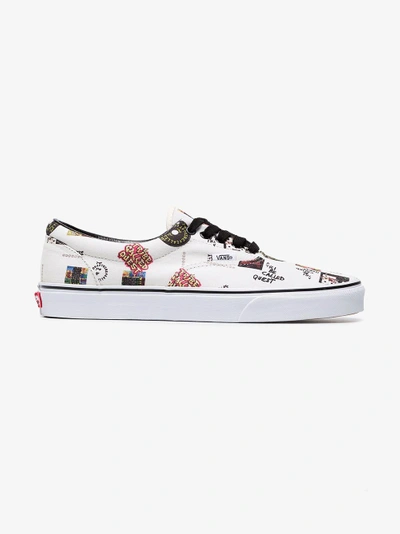 Shop Vans Ua Era A Tribe Called Quest Print Cotton Sneakers In White