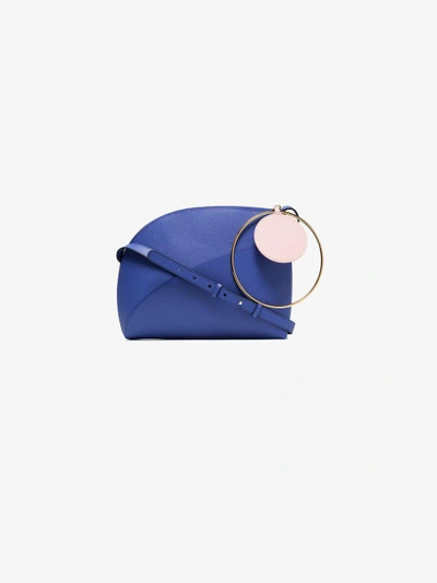 Shop Roksanda Blue And Black Eartha Medium Leather Shoulder Bag