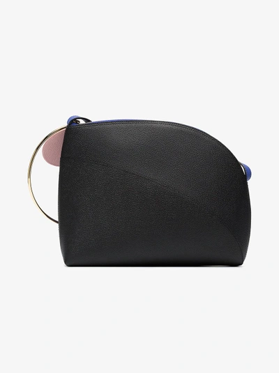 Shop Roksanda Blue And Black Eartha Medium Leather Shoulder Bag