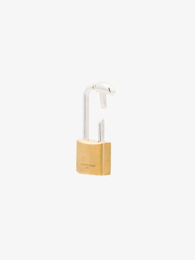 Shop Ambush Metal Padlock Earring In Metallic