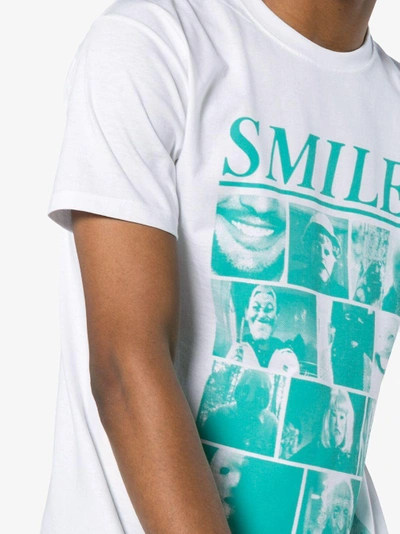 Shop Just A T-shirt Kieron Livingstone Smile T-shirt In White