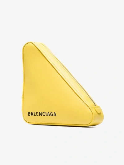 Shop Balenciaga Dreieckige Clutch In Yellow/orange