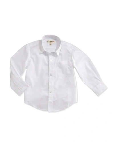 Shop Appaman Solid Button-down Shirt, 2t-14 In White