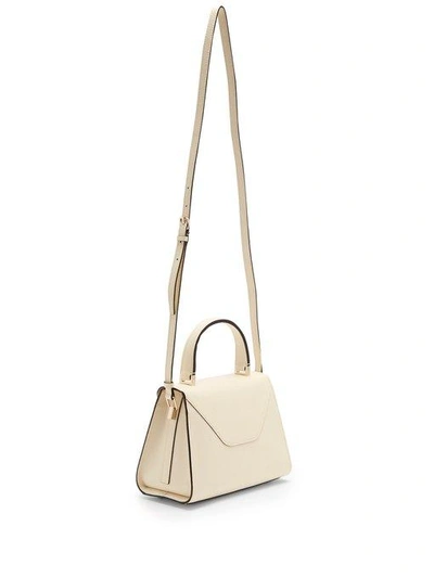 Valextra Iside Medium Textured-leather Shoulder Bag In White | ModeSens