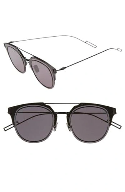Shop Dior 'composit 1.0s' 62mm Metal Shield Sunglasses - Dark Grey Black/ Grey