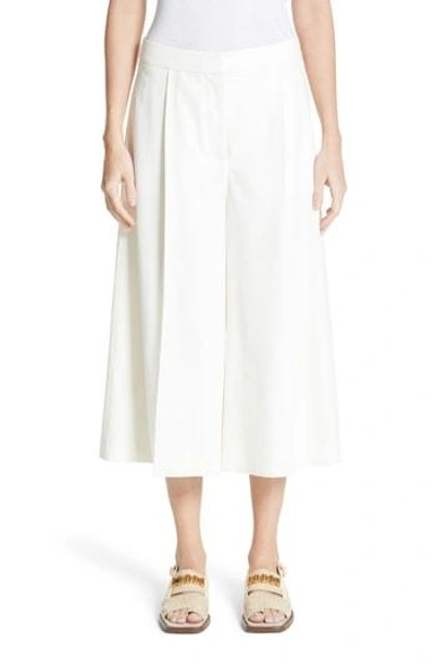 Shop Stella Mccartney Wool Twill Culottes In Cream