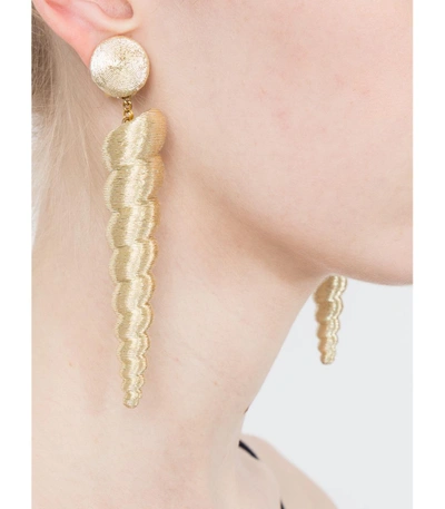 Shop Rebecca De Ravenel Large Twisty Gold Earrings