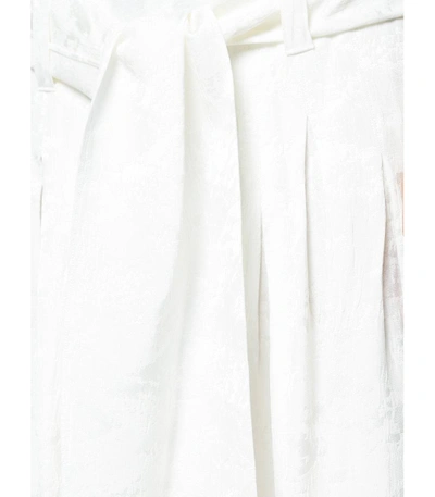 Shop Rosie Assoulin Pleated Wide Leg Trousers In Ivory