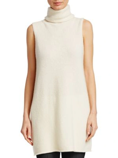 Shop The Row Leond Turtleneck Top In Ivory