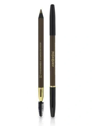 Shop Saint Laurent Eyebrow Pencil In Marron Glace