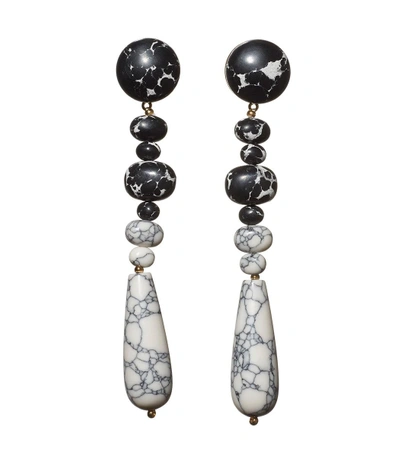 Shop Lele Sadoughi Copacabana Earring In Black/white