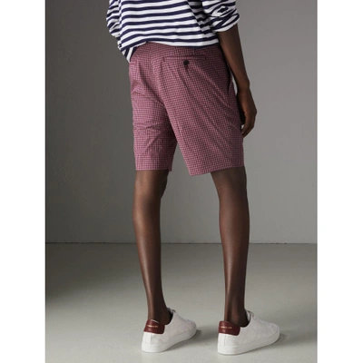 Burberry 깅엄 코튼 데일러드 쇼츠 In Elderberry