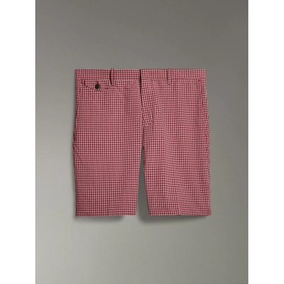Burberry 깅엄 코튼 데일러드 쇼츠 In Elderberry