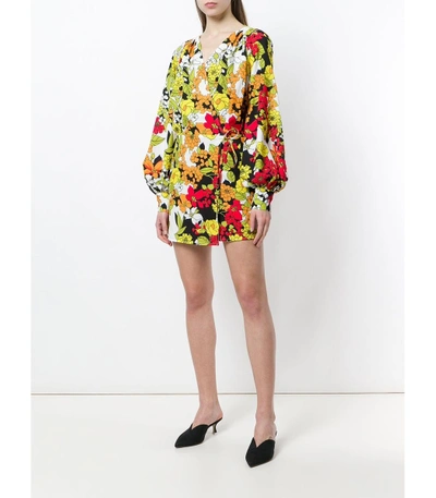 Shop Attico Multicolor Floral Print Dress