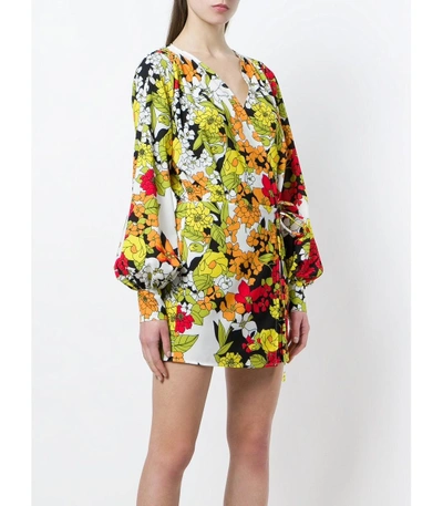 Shop Attico Multicolor Floral Print Dress