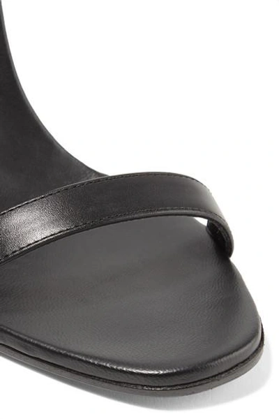 Shop Balmain Logo-embossed Buckled Leather Sandals In Black