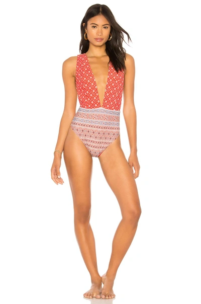 Shop Nightcap Perfect Plunge One Piece In Red