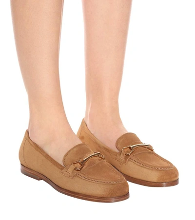 Shop Apc Daisy Suede Loafers In Brown