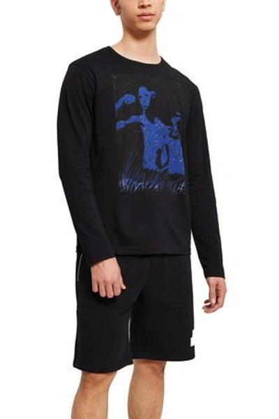 Shop Wales Bonner Opening Ceremony Chris Ofili Print Long-sleeve T-shirt In Black