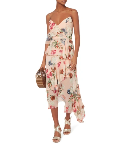 Shop Nicholas Strappy Ruffle-trimmed Floral Dress