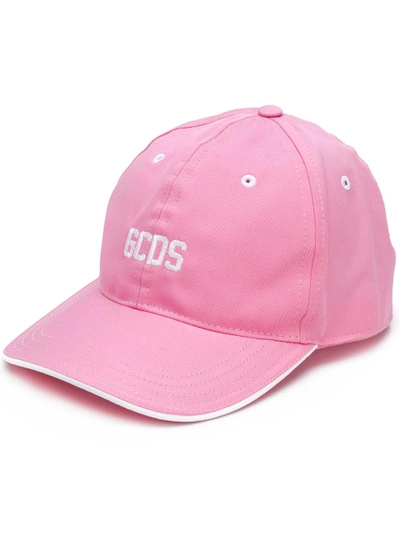 Shop Gcds Embroidered Logo Cap In Pink & Purple