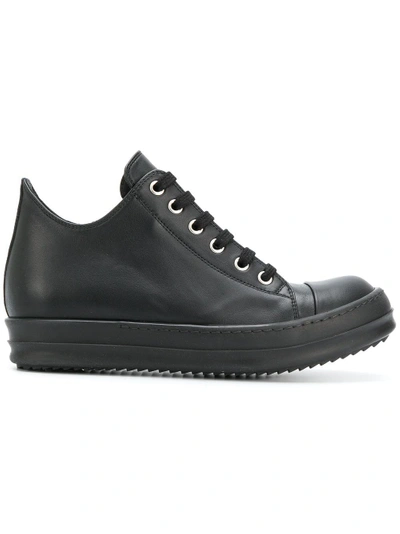 Shop Rick Owens Lace-up Sneakers - Black