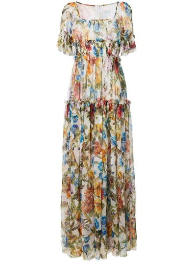 Shop Dolce & Gabbana Floral Print Maxi Dress