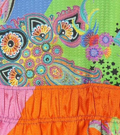 Shop Etro Paisley Silk-blend Jacquard Dress In Multicoloured