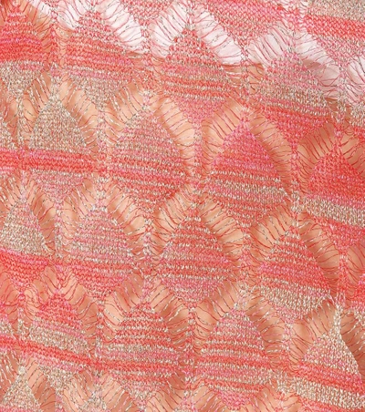 Shop Missoni Knit Maxi Cardigan In Pink