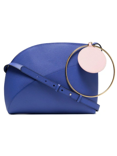 Shop Roksanda Blue And Black Eartha Medium Leather Shoulder Bag