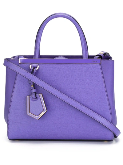 Shop Fendi Small '2jours' Tote - Purple