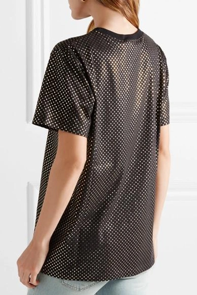 Shop Gucci Metallic Printed Cotton-jersey T-shirt