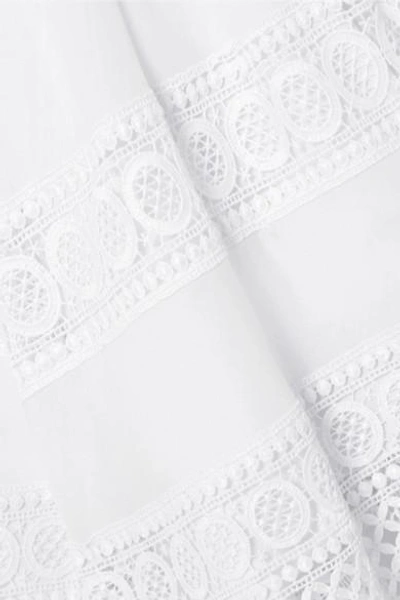 Shop Charo Ruiz Vaiana Off-the-shoulder Cotton-blend Mini Dress In White