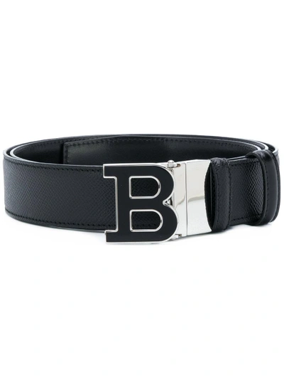 Shop Bally B Buckle Reversible Belt In Black