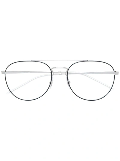 Shop Ray Ban Aviator Shaped Glasses In White