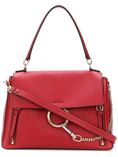 Shop Chloé Faye Day Medium Bag In Red