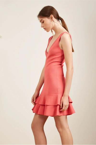 Shop Keepsake Moving On Knit Dress In Pop Red