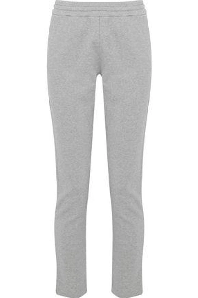 Shop Alexander Wang T Cotton-jersey Track Pants In Gray