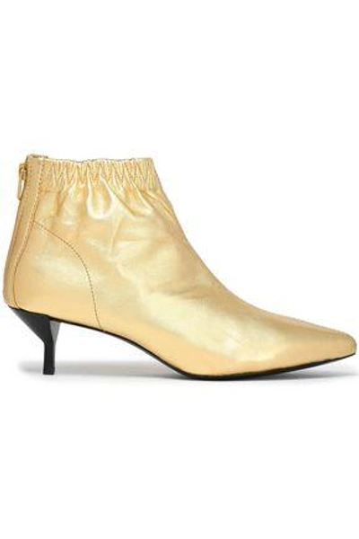 Shop 3.1 Phillip Lim / フィリップ リム 3.1 Phillip Lim Woman Blitz Metallic Leather Ankle Boots Gold