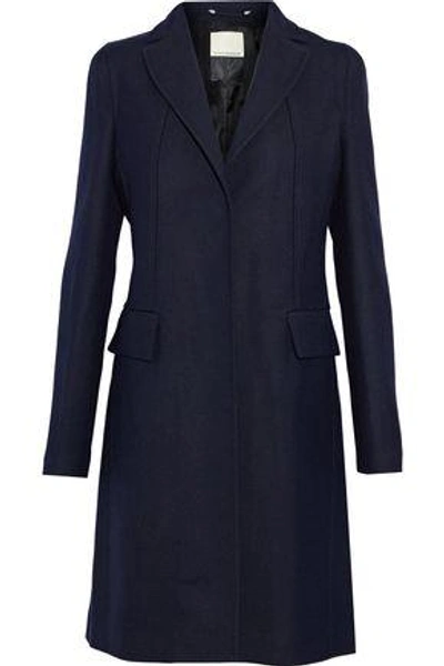 Shop By Malene Birger Twill Coat In Midnight Blue