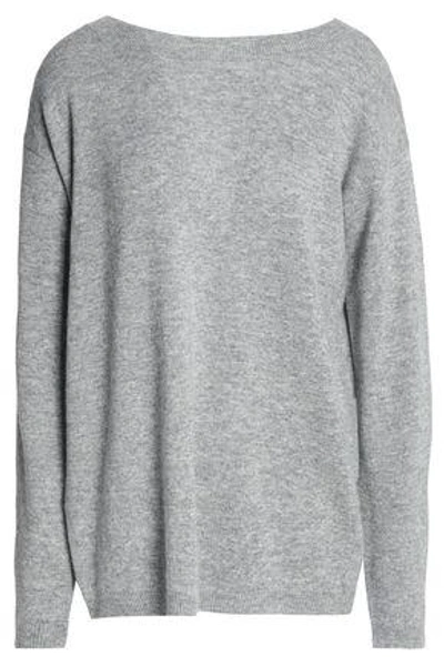 Shop A.l.c . Woman Robinson Cutout Wool And Cashmere-blend Sweater Gray