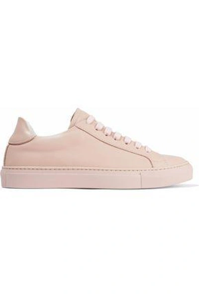 Shop Iris & Ink Raye Leather Sneakers In Pastel Pink