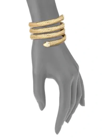 Shop Roberto Coin Women's Primavera Diamond & 18k Yellow Gold 4-row Wrap Bracelet